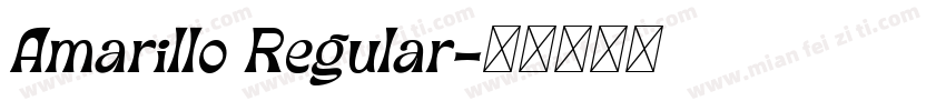 Amarillo Regular字体转换